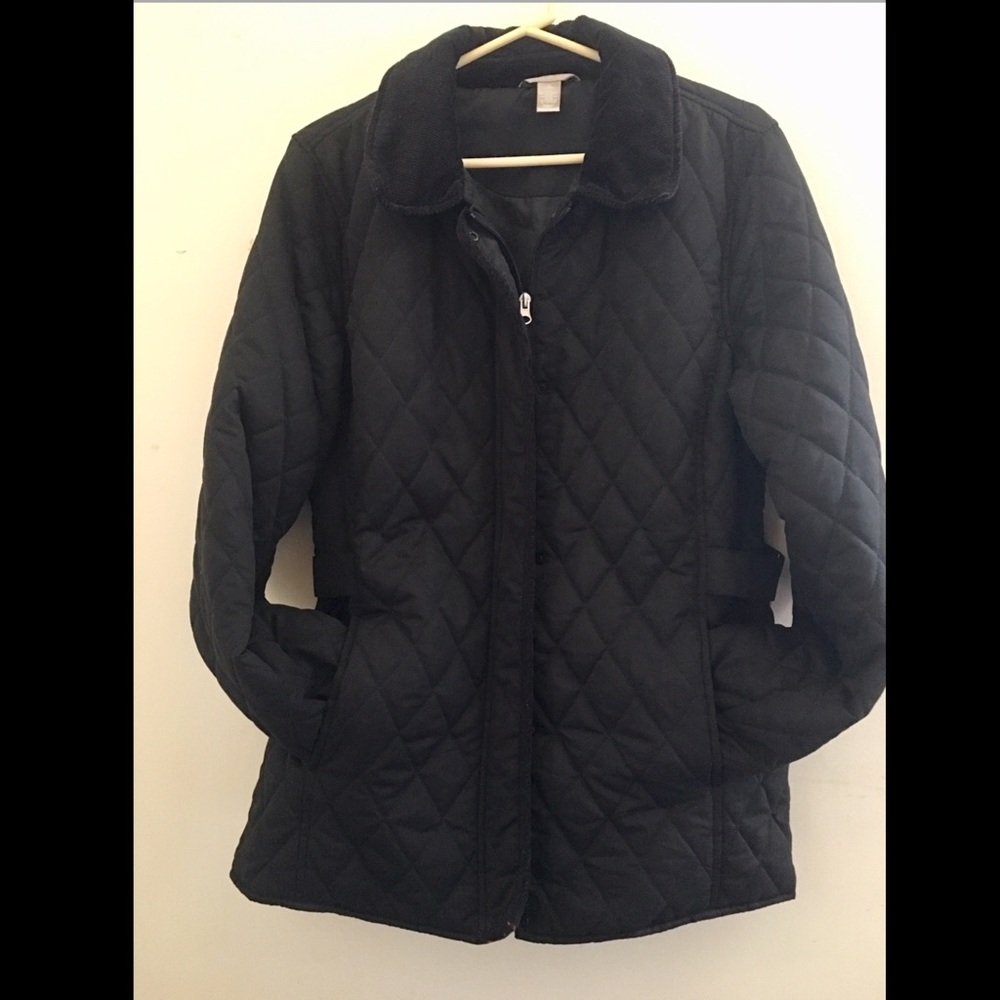 Black Quilted Coat